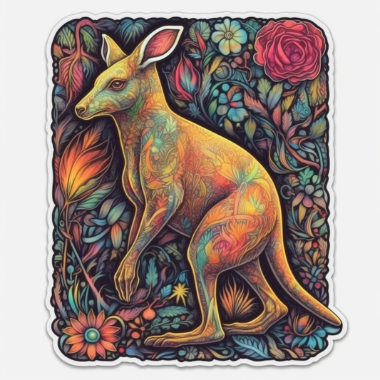 Kangaroo Vinyl Decal Sticker for Car, Laptop, Tumbler and more # 001683