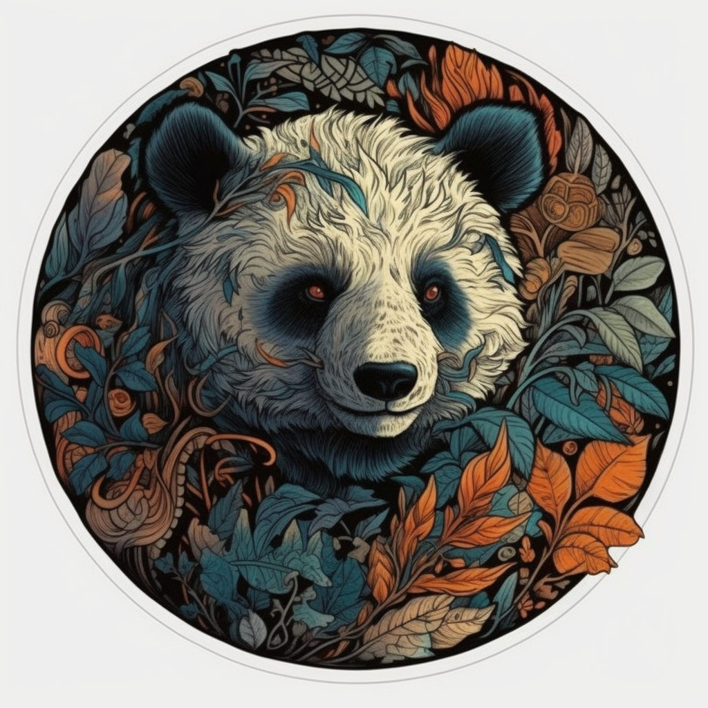 Panda Vinyl Decal Sticker for Car, Laptop, Tumbler and more # 006932