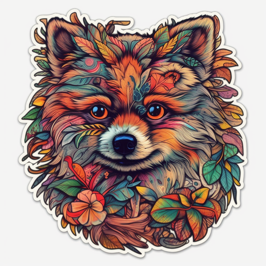 Pomeranian Dog Vinyl Decal Sticker for Car, Laptop, Tumbler and more # 1897