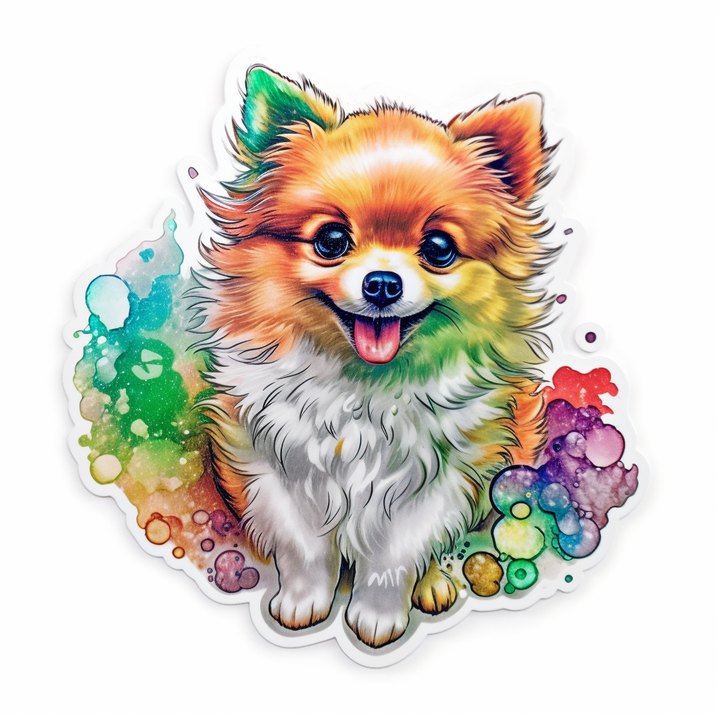 Pomeranian Dog Vinyl Decal Sticker for Car, Laptop, Tumbler and more # 002402