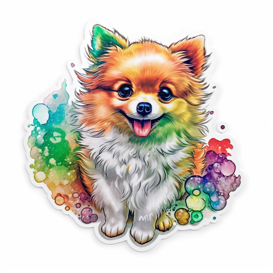 Pomeranian Dog Vinyl Decal Sticker for Car, Laptop, Tumbler and more # 002402