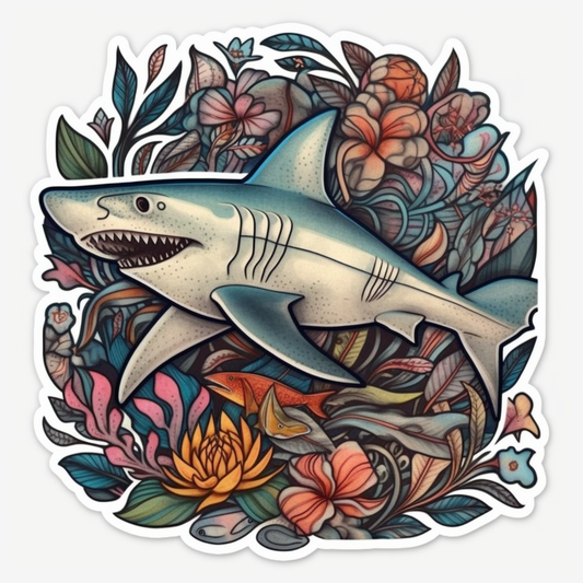 Shark Vinyl Decal Sticker for Car, Laptop, Tumbler and more # 00159