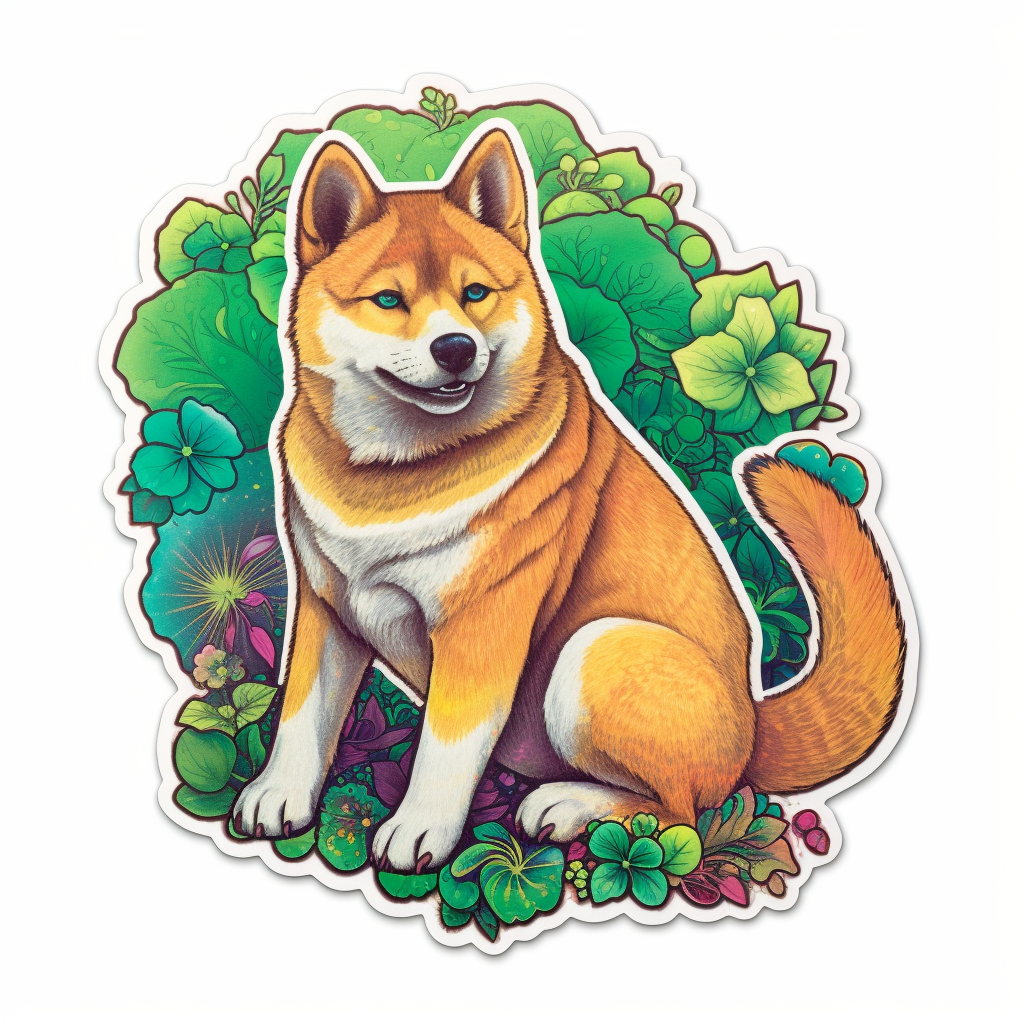 Shiba Inu Dog Vinyl Decal Sticker for Car, Laptop, Tumbler and more # 001603