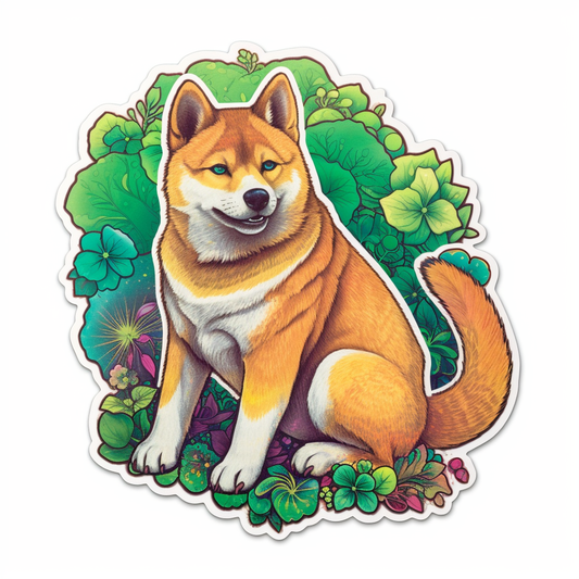 Shiba Inu Dog Vinyl Decal Sticker for Car, Laptop, Tumbler and more # 001603