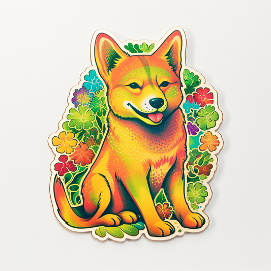 Shiba Inu Dog Vinyl Decal Sticker for Car, Laptop, Tumbler and more # 001601