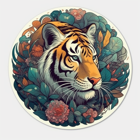 Tiger Vinyl Decal Sticker for Car, Laptop, Tumbler and more # 00553