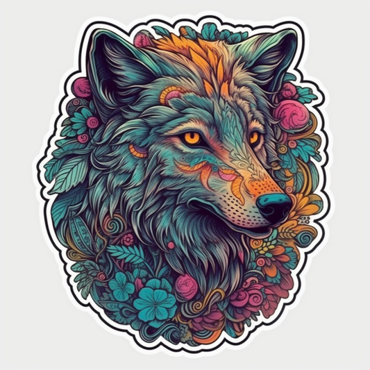 Wolf Vinyl Decal Sticker for Car, Laptop, Tumbler and more # 001839
