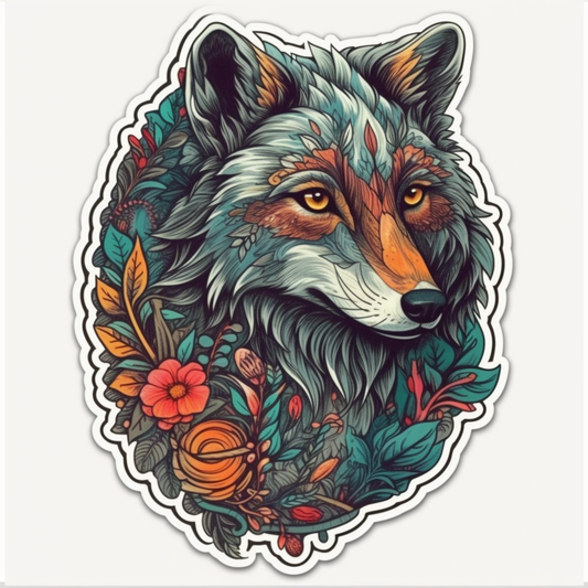 Wolf Vinyl Decal Sticker for Car, Laptop, Tumbler and more # 001835