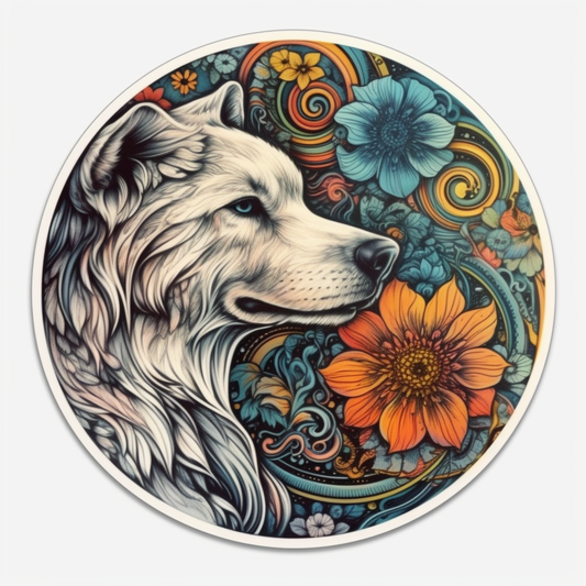 Yin Yang Dog Vinyl Decal Sticker for Car, Laptop, Tumbler and more # 005482