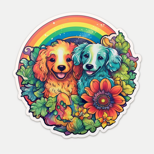 Yin Yang Dog Vinyl Decal Sticker for Car, Laptop, Tumbler and more # 005481