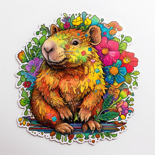 Capybara Vinyl Decal Sticker for Car, Laptop, Tumbler and more # 003474