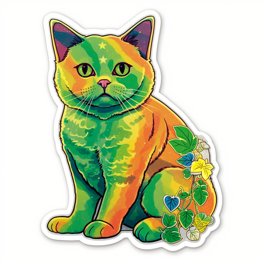 British Shorthair Cat Vinyl Decal Sticker for Car, Laptop, Tumbler and more # 00127