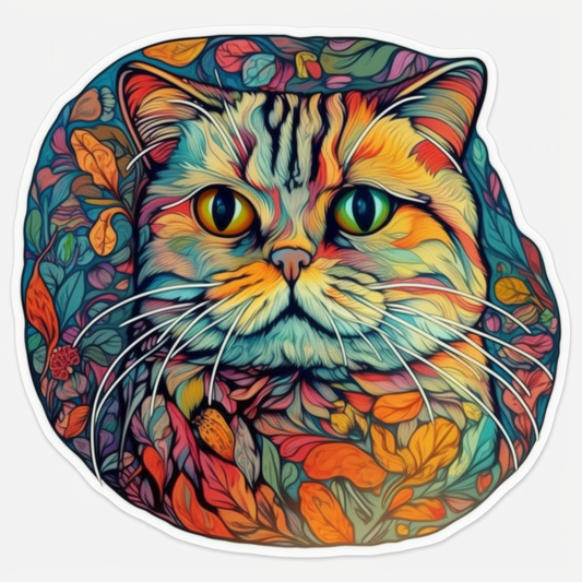 Scottish Fold Cat Vinyl Decal Sticker for Car, Laptop, Tumbler and more # 002119