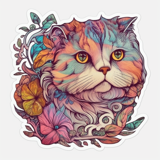 Scottish Fold Cat Vinyl Decal Sticker for Car, Laptop, Tumbler and more # 002007