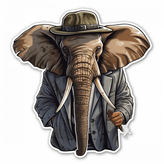 Elephant Vinyl Decal Sticker for Car, Laptop, Tumbler and more # 002539