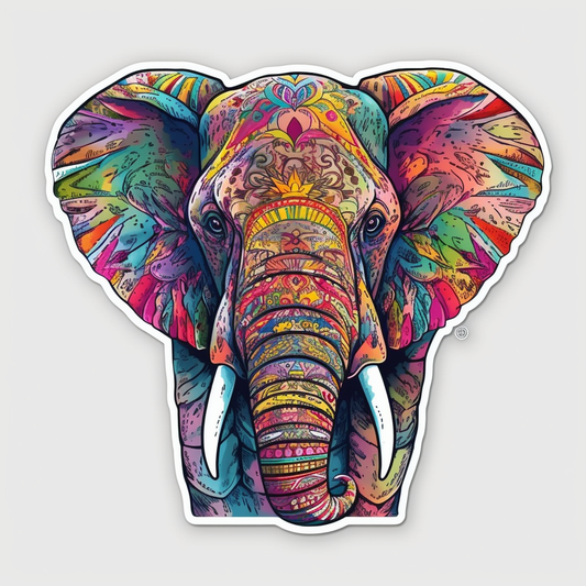 Elephant Vinyl Decal Sticker for Car, Laptop, Tumbler and more # 002296