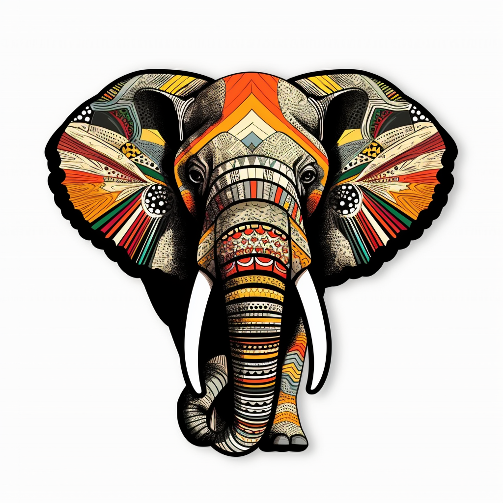 Elephant Vinyl Decal Sticker for Car, Laptop, Tumbler and more # 002236