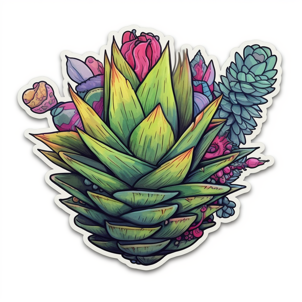 Agave Succulent Vinyl Decal Sticker for Car, Laptop, Tumbler and more # 006630