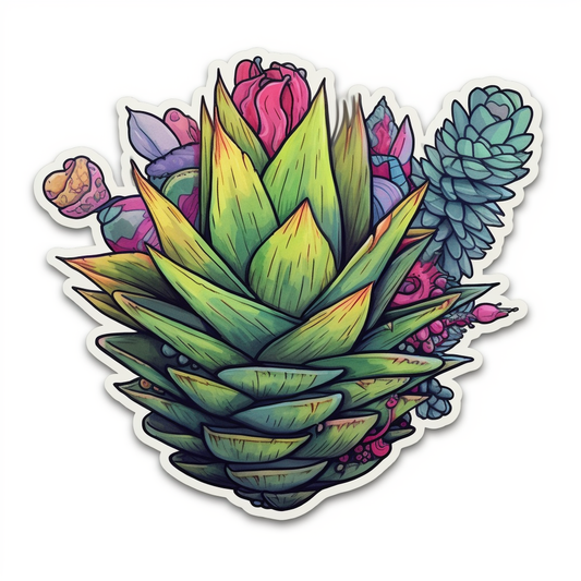 Agave Succulent Vinyl Decal Sticker for Car, Laptop, Tumbler and more # 006630