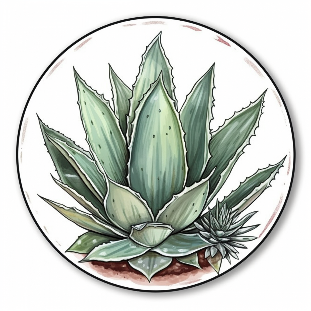 Aloe Succulent Vinyl Decal Sticker for Car, Laptop, Tumbler and more # 006788