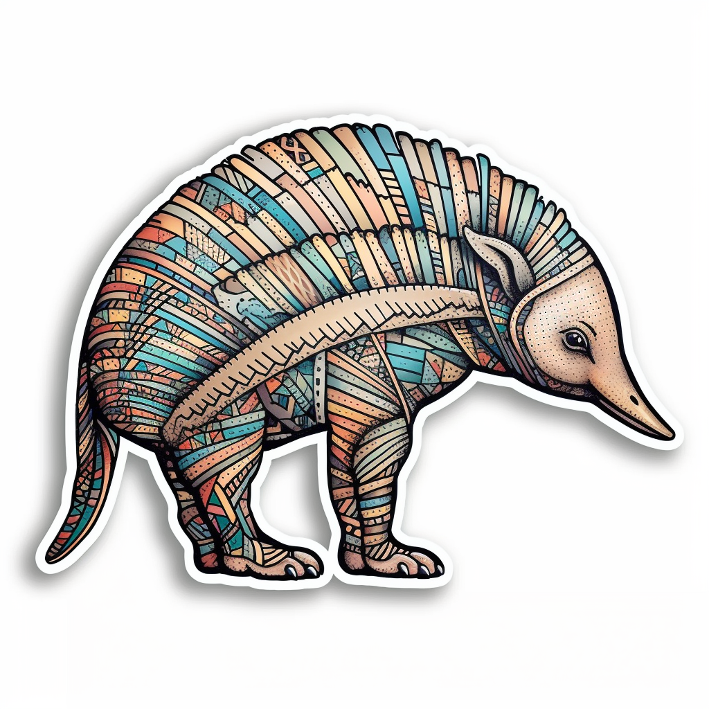 Armadillo Vinyl Decal Sticker for Car, Laptop, Tumbler and more # 007911