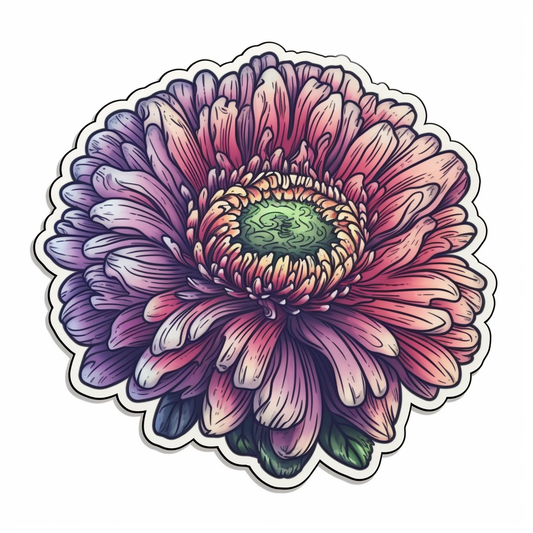 Aster Flower Vinyl Decal Sticker for Car, Laptop, Tumbler and more # 006310