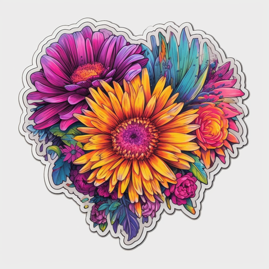 Aster Flower Vinyl Decal Sticker for Car, Laptop, Tumbler and more # 006585