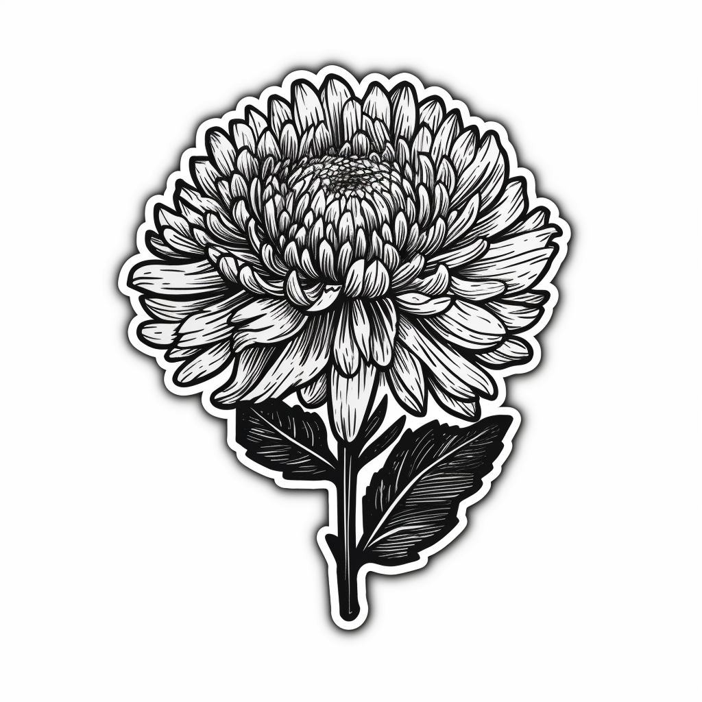 Aster Flower Vinyl Decal Sticker for Car, Laptop, Tumbler and more # 006334