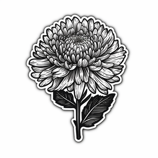 Aster Flower Vinyl Decal Sticker for Car, Laptop, Tumbler and more # 006334