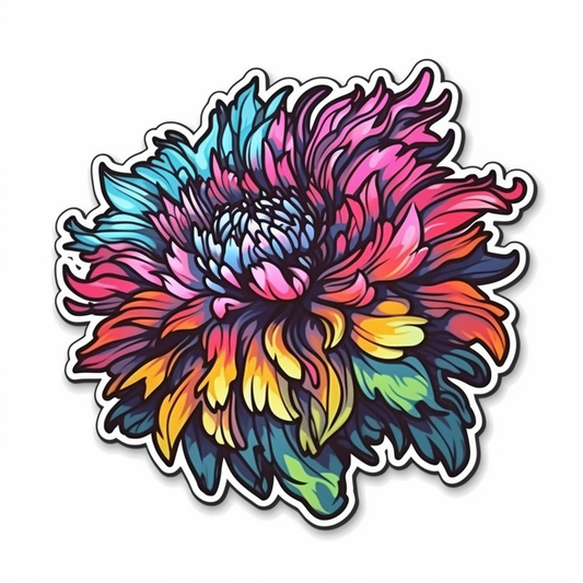 Aster Flower Vinyl Decal Sticker for Car, Laptop, Tumbler and more # 006343