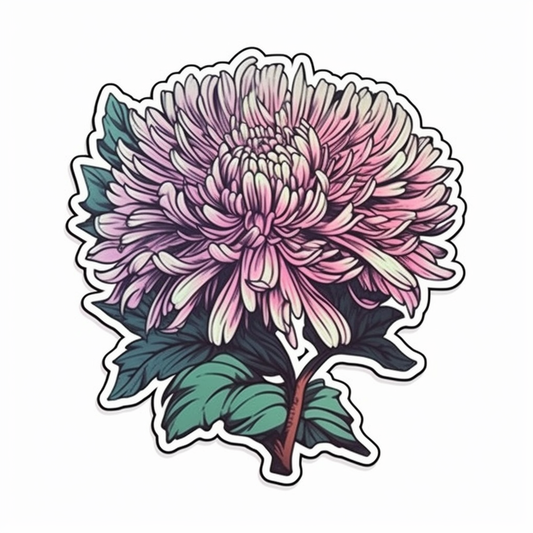 Aster Flower Vinyl Decal Sticker for Car, Laptop, Tumbler and more # 006280