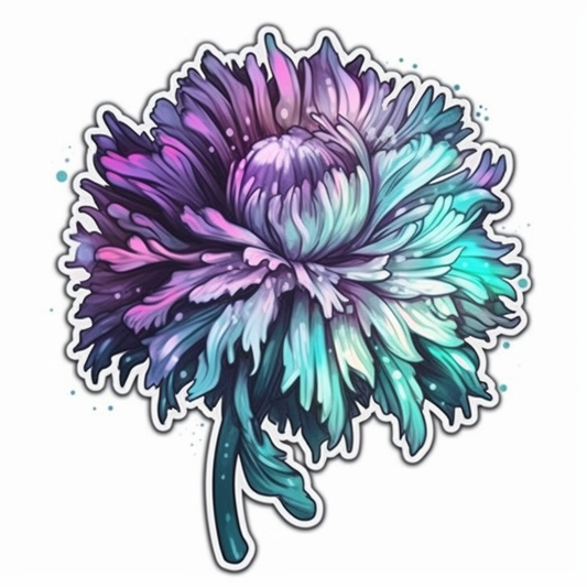 Aster Flower Vinyl Decal Sticker for Car, Laptop, Tumbler and more # 006277