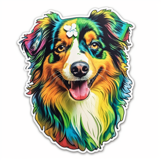 Australian Shepherd Dog Vinyl Decal Sticker for Car, Laptop, Tumbler and more # 003618