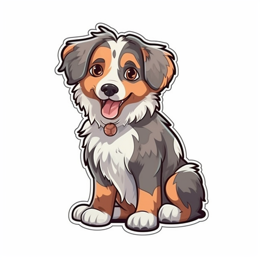 Australian Shepherd Dog Vinyl Decal Sticker for Car, Laptop, Tumbler and more # 003622