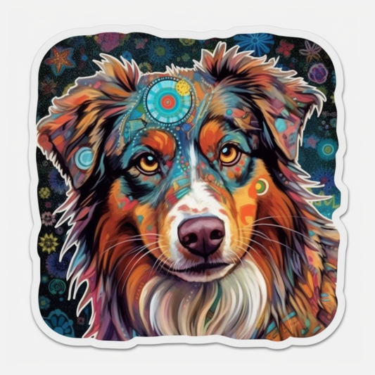 Australian Shepherd Dog Vinyl Decal Sticker for Car, Laptop, Tumbler and more # 003625