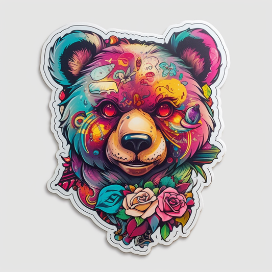 Bear Vinyl Decal Sticker for Car, Laptop, Tumbler and more # 00504