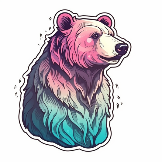 Bear Vinyl Decal Sticker for Car, Laptop, Tumbler and more # 006407