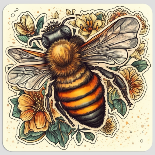 Bee Vinyl Decal Sticker for Car, Laptop, Tumbler and more # 005907