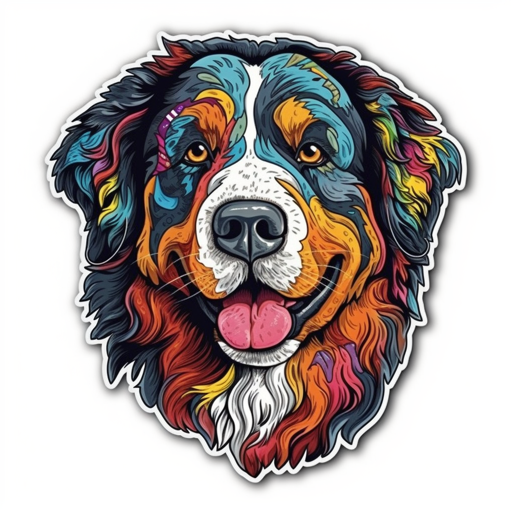 Bernese Mountain Dog Vinyl Decal Sticker for Car, Laptop, Tumbler and more # 007116