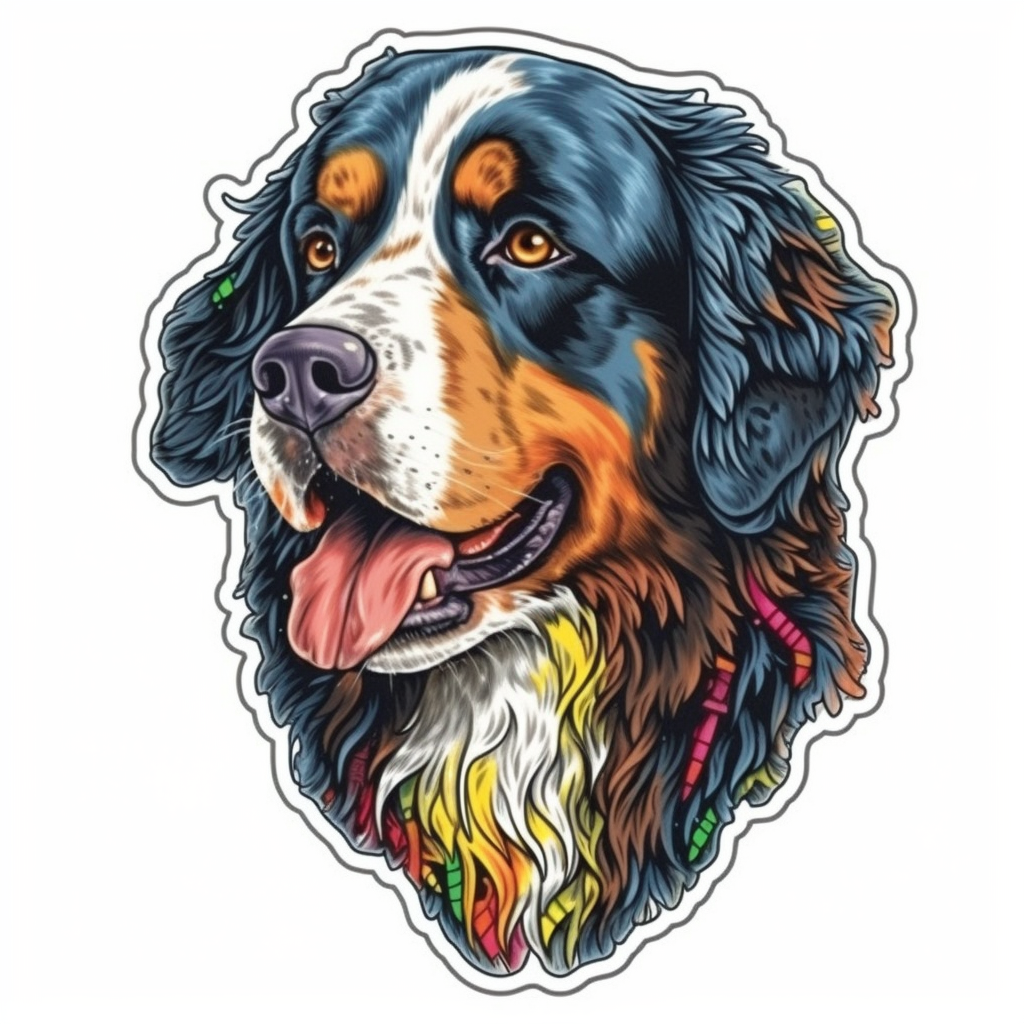 Bernese Mountain Dog Vinyl Decal Sticker for Car, Laptop, Tumbler and more # 007113