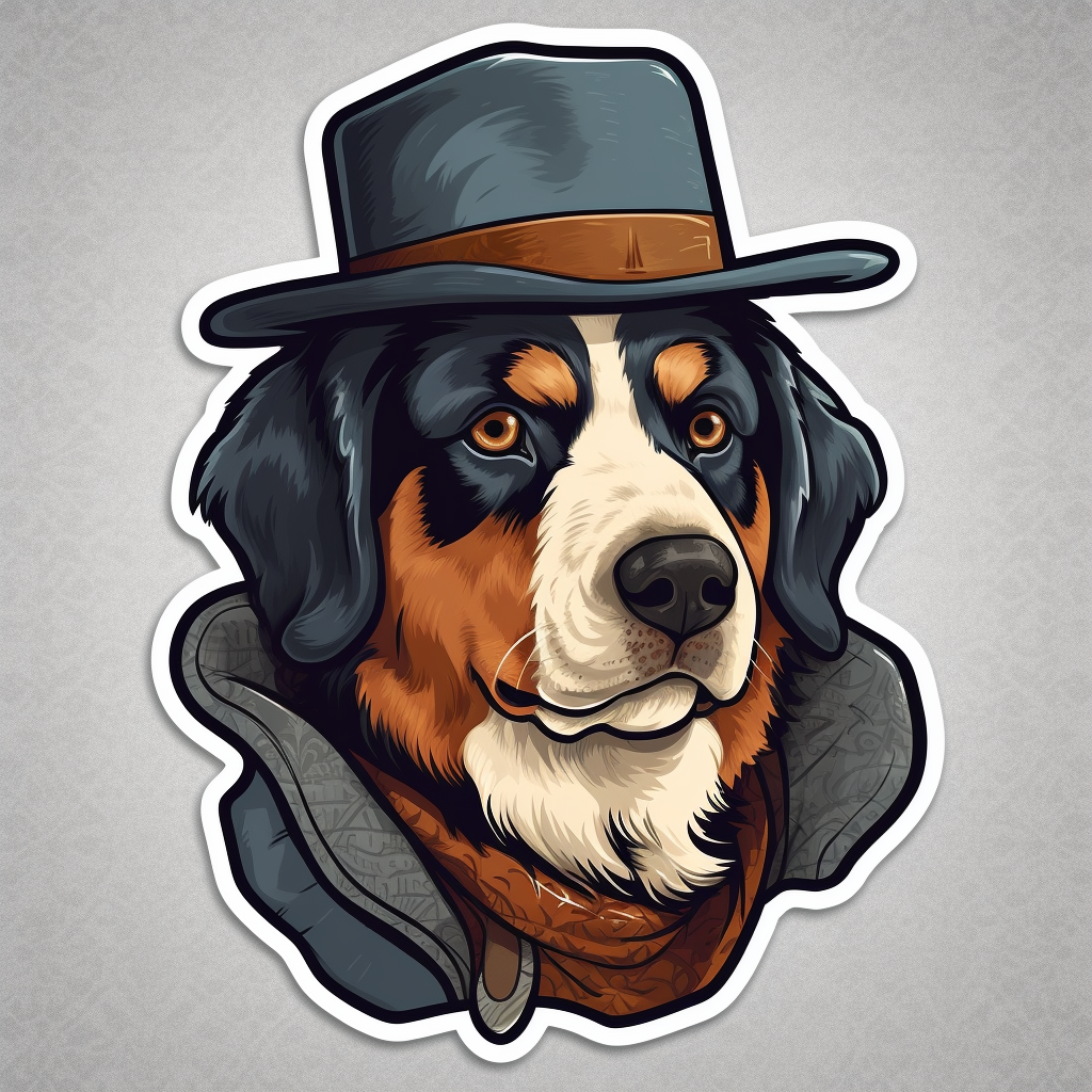 Bernese Mountain Dog Vinyl Decal Sticker for Car, Laptop, Tumbler and more # 007109
