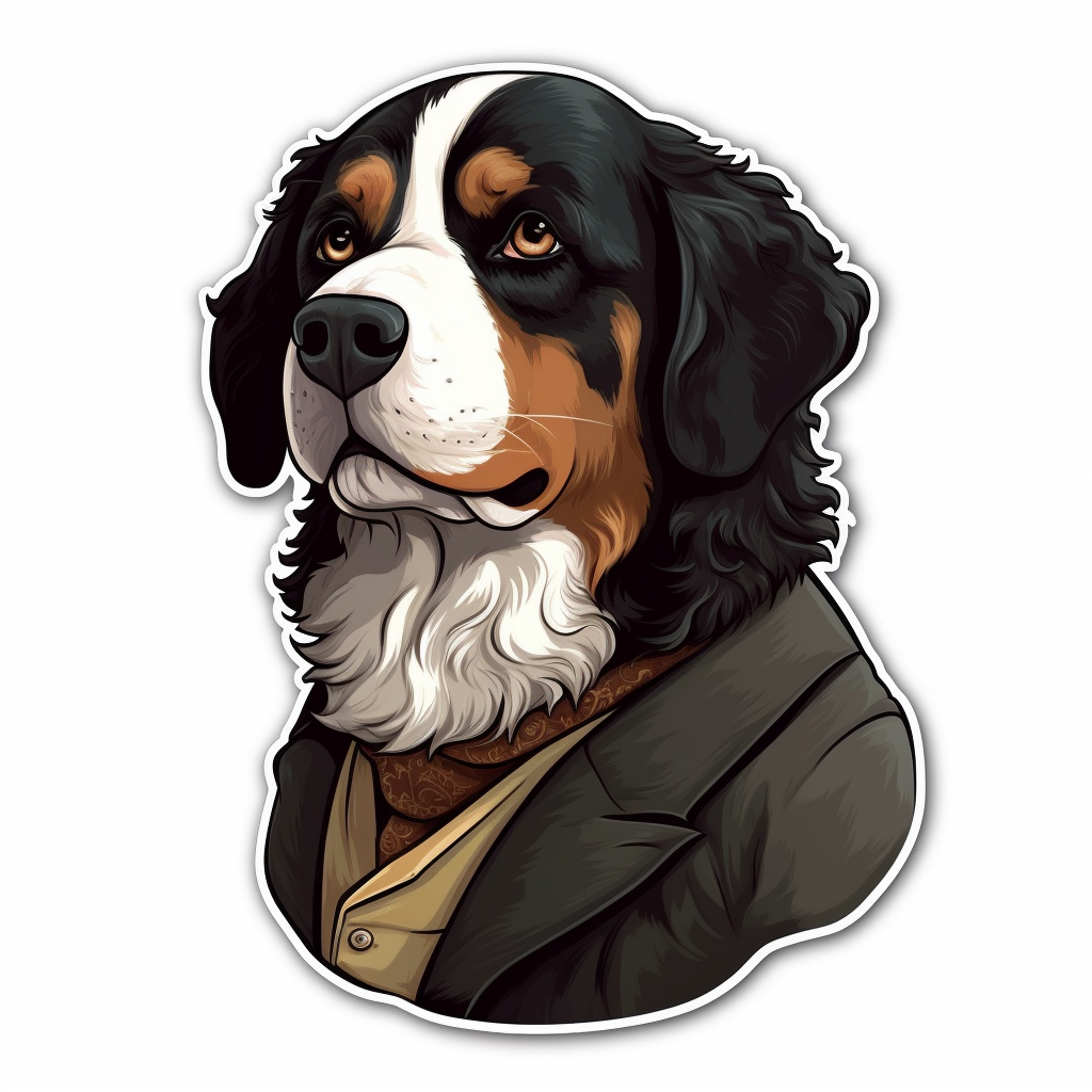 Bernese Mountain Dog Vinyl Decal Sticker for Car, Laptop, Tumbler and more # 007105