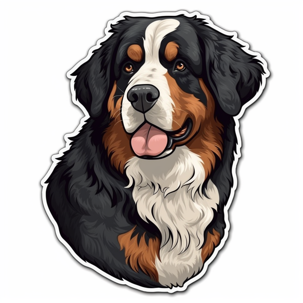 Bernese Mountain Dog Vinyl Decal Sticker for Car, Laptop, Tumbler and more # 007096
