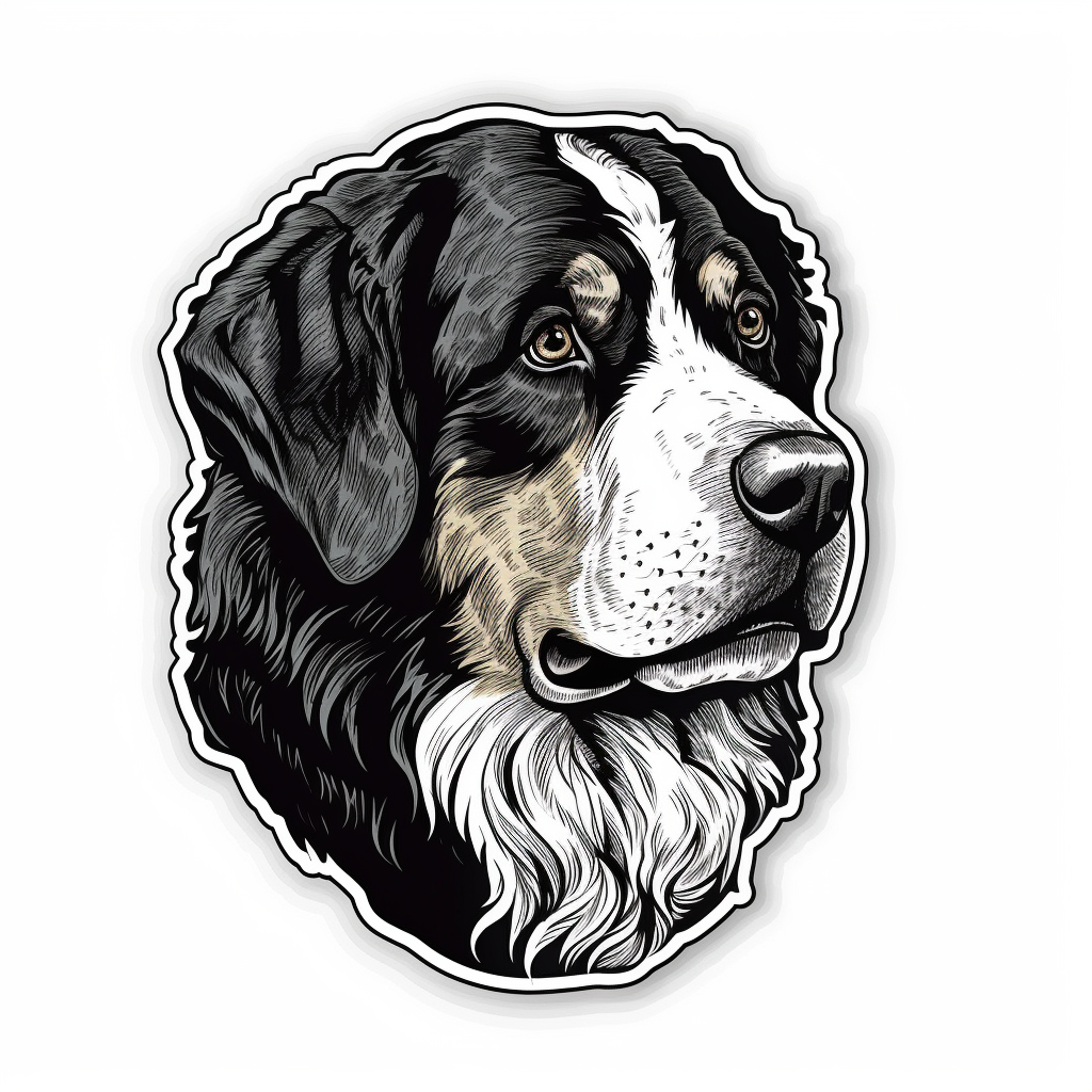 Bernese Mountain Dog Vinyl Decal Sticker for Car, Laptop, Tumbler and more # 007122