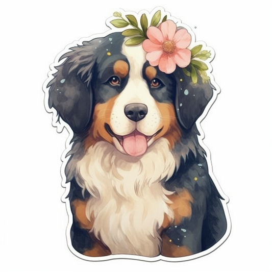 Bernese Mountain Dog Vinyl Decal Sticker for Car, Laptop, Tumbler and more # 007137