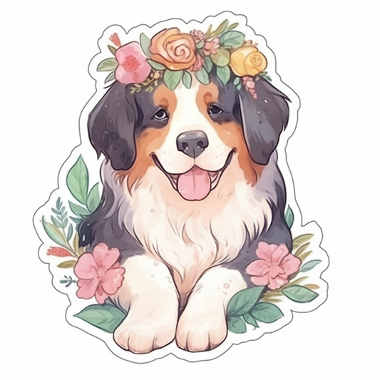 Bernese Mountain Dog Vinyl Decal Sticker for Car, Laptop, Tumbler and more # 007160