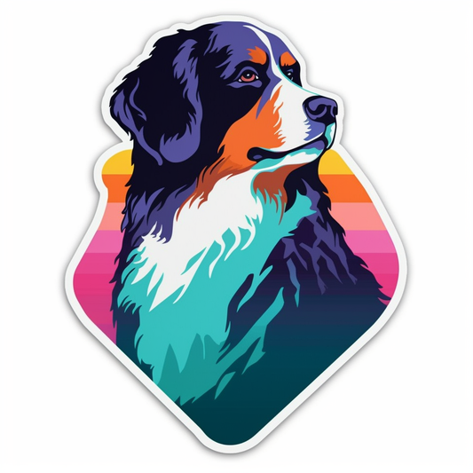 Bernese Mountain Dog Vinyl Decal Sticker for Car, Laptop, Tumbler and more # 007154