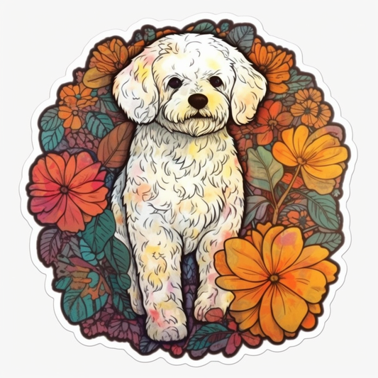 Bichon Frise Dog Vinyl Decal Sticker for Car, Laptop, Tumbler and more # 007353