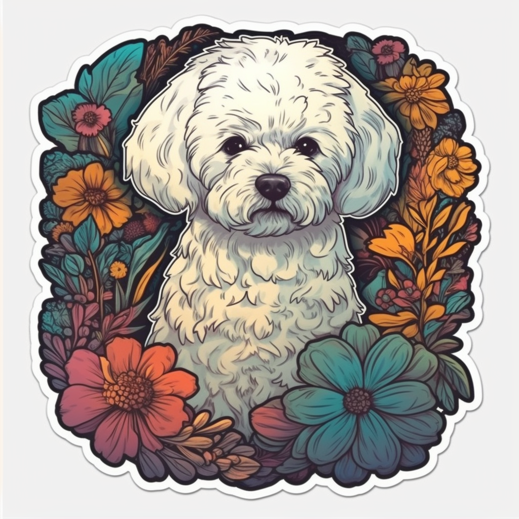 Bichon Frise Dog Vinyl Decal Sticker for Car, Laptop, Tumbler and more # 007361