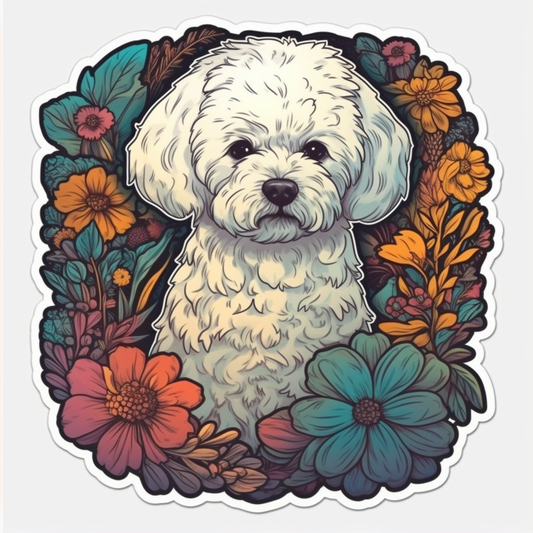 Bichon Frise Dog Vinyl Decal Sticker for Car, Laptop, Tumbler and more # 007361